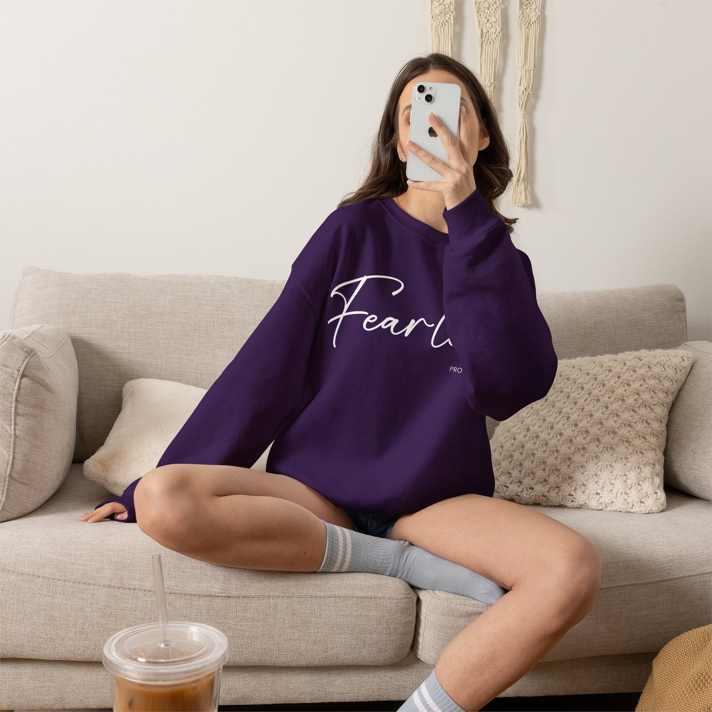 "Fearless" Inspirational Crewneck Sweatshirt — (Proverbs 31)