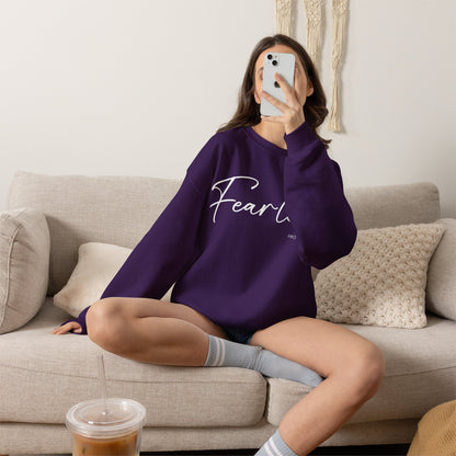 "Fearless" Inspirational Crewneck Sweatshirt — (Proverbs 31)