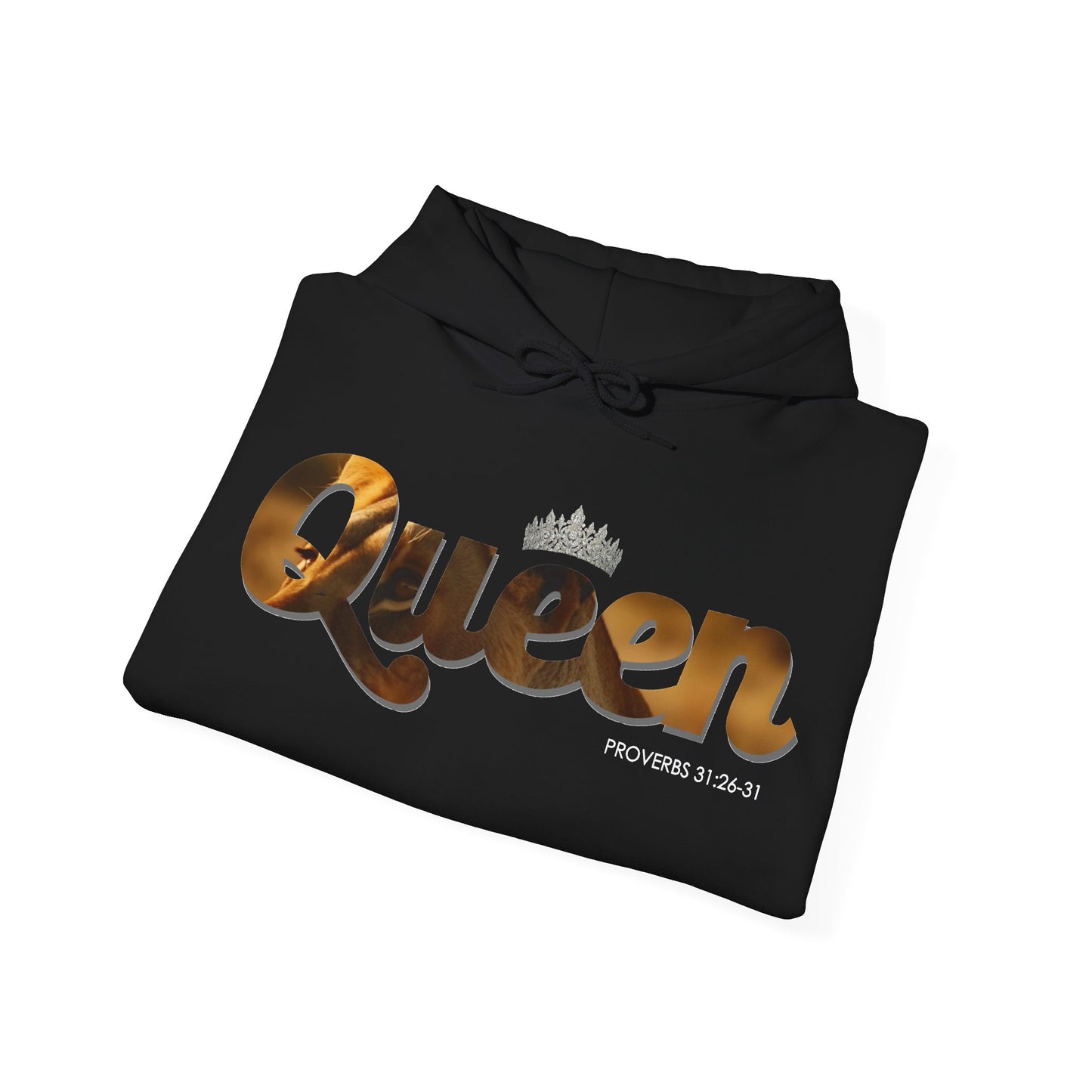 "I am Queen" Womens Affirmation Heavy Blend™ Hooded Sweatshirt