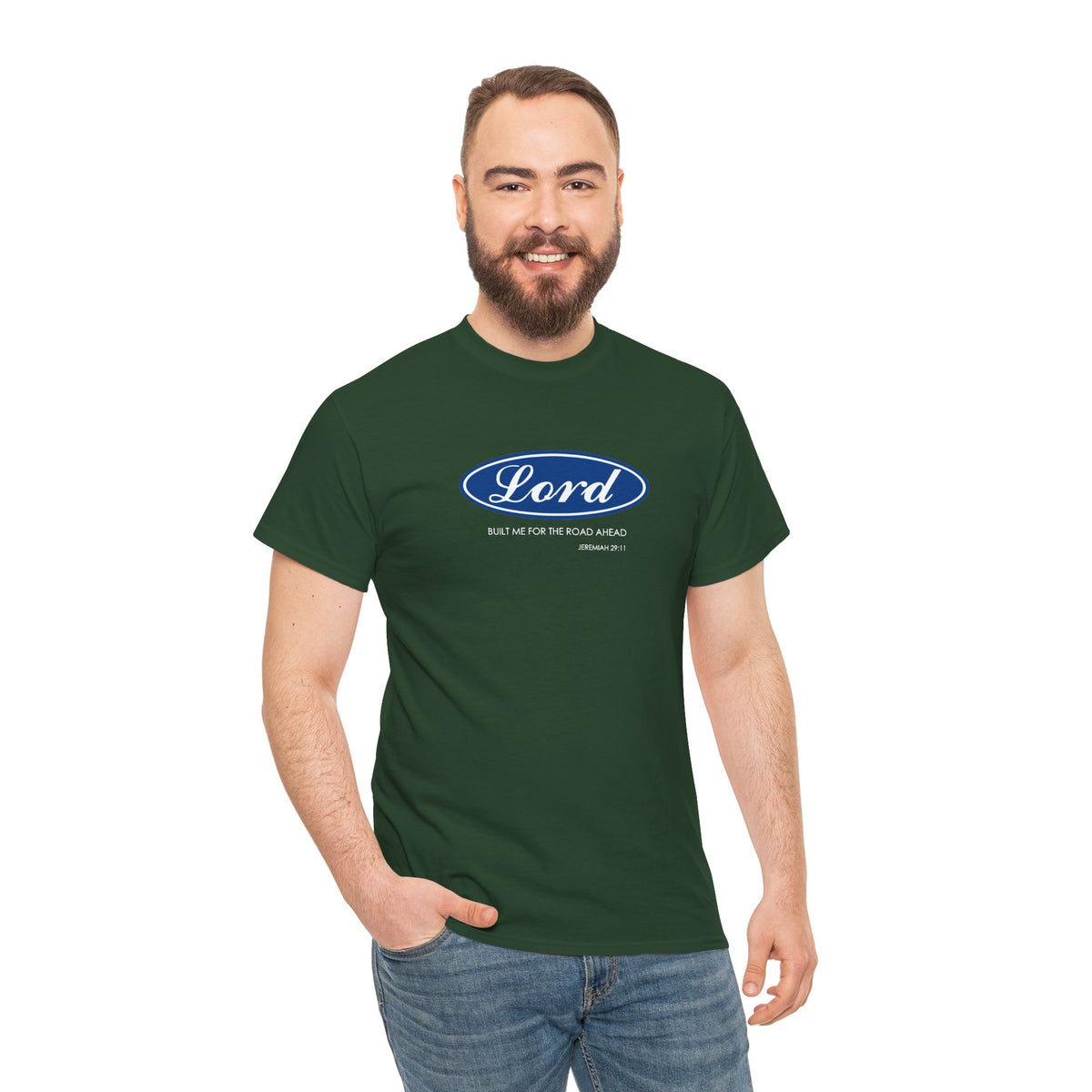 Lord Built Me Inspirational Crewneck T-Shirt