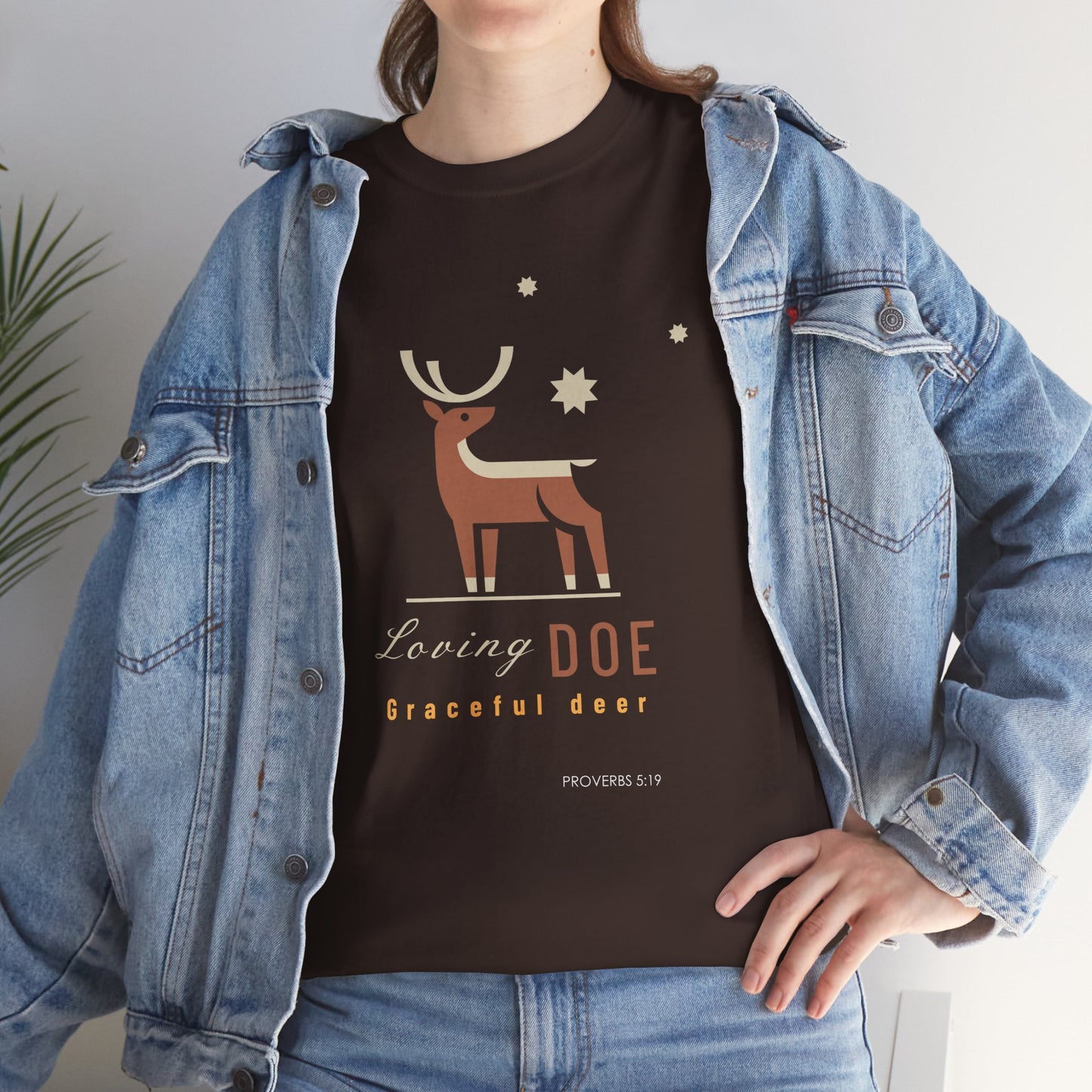 "Loving Doe Graceful Deer" Women's Inspirational Graphic T-Shirt