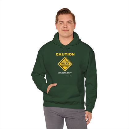 "Caution Salvation Under Construction" Graphic Pullover Hoodie