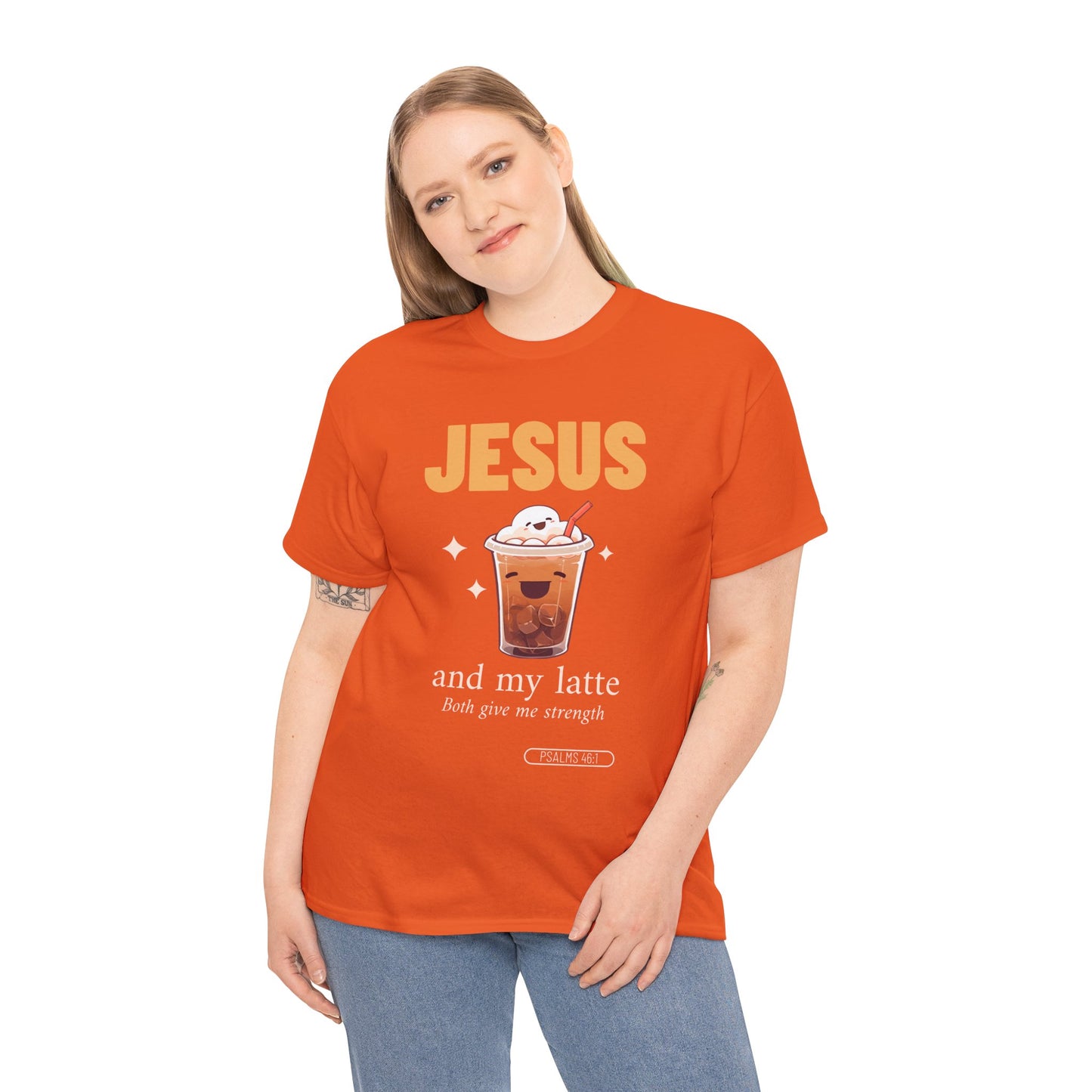 “Jesus and My Latte” Faith & Coffee Unisex Graphic Tee