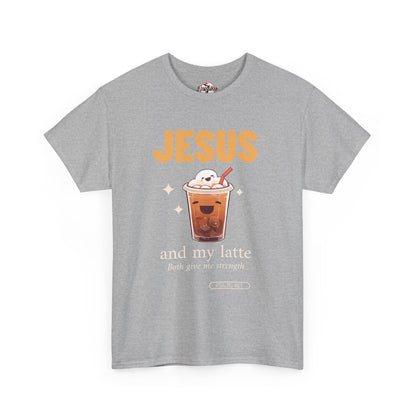“Jesus and My Latte” Faith & Coffee Unisex Graphic Tee