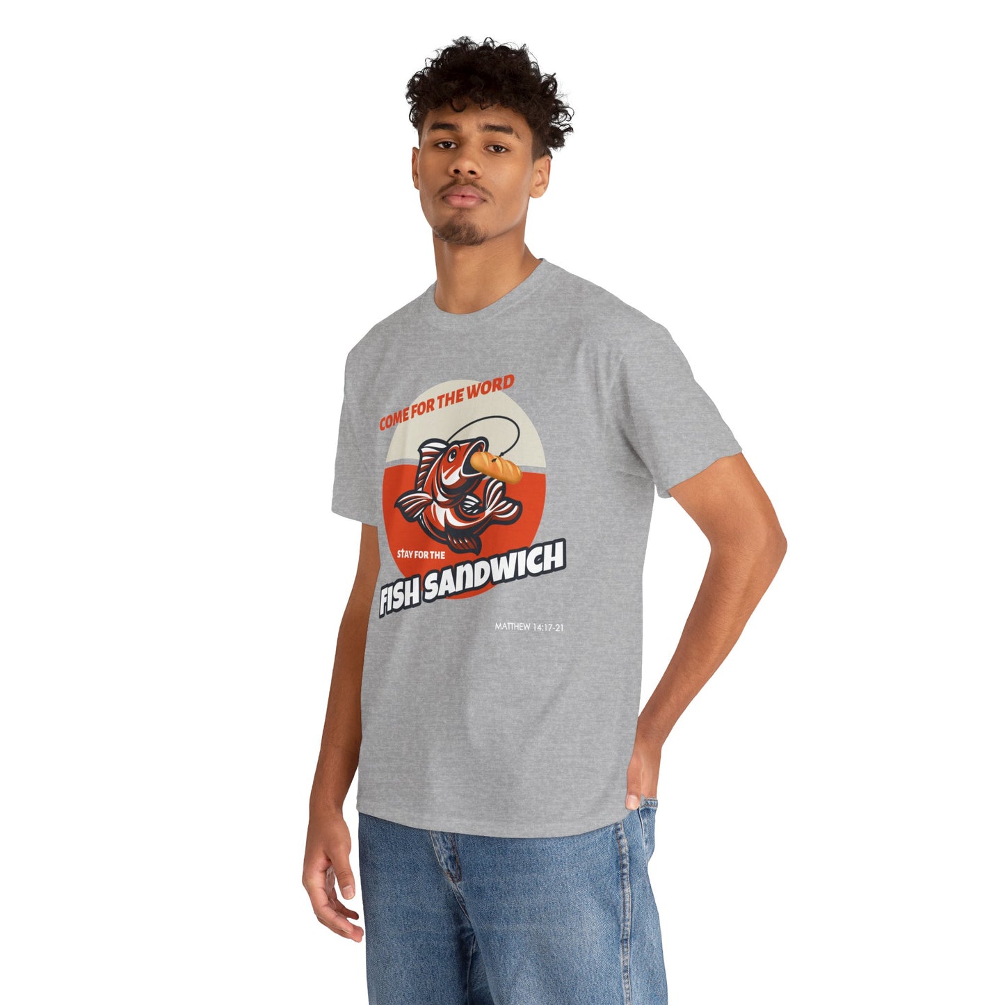 "Come for the Word" Fish Sandwich Graphic T-Shirt