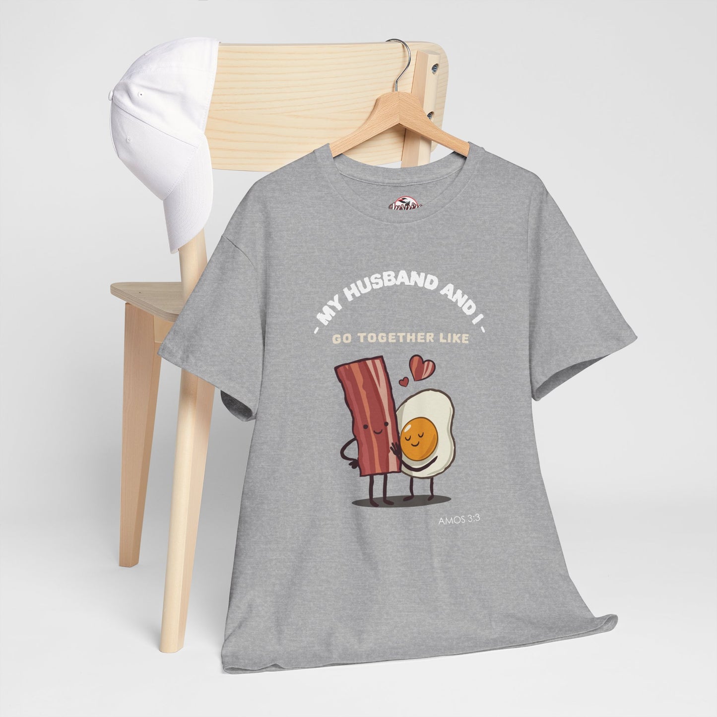 "My Husband and I Go Together Like Bacon & Eggs" Couple Breakfast Graphic Tee