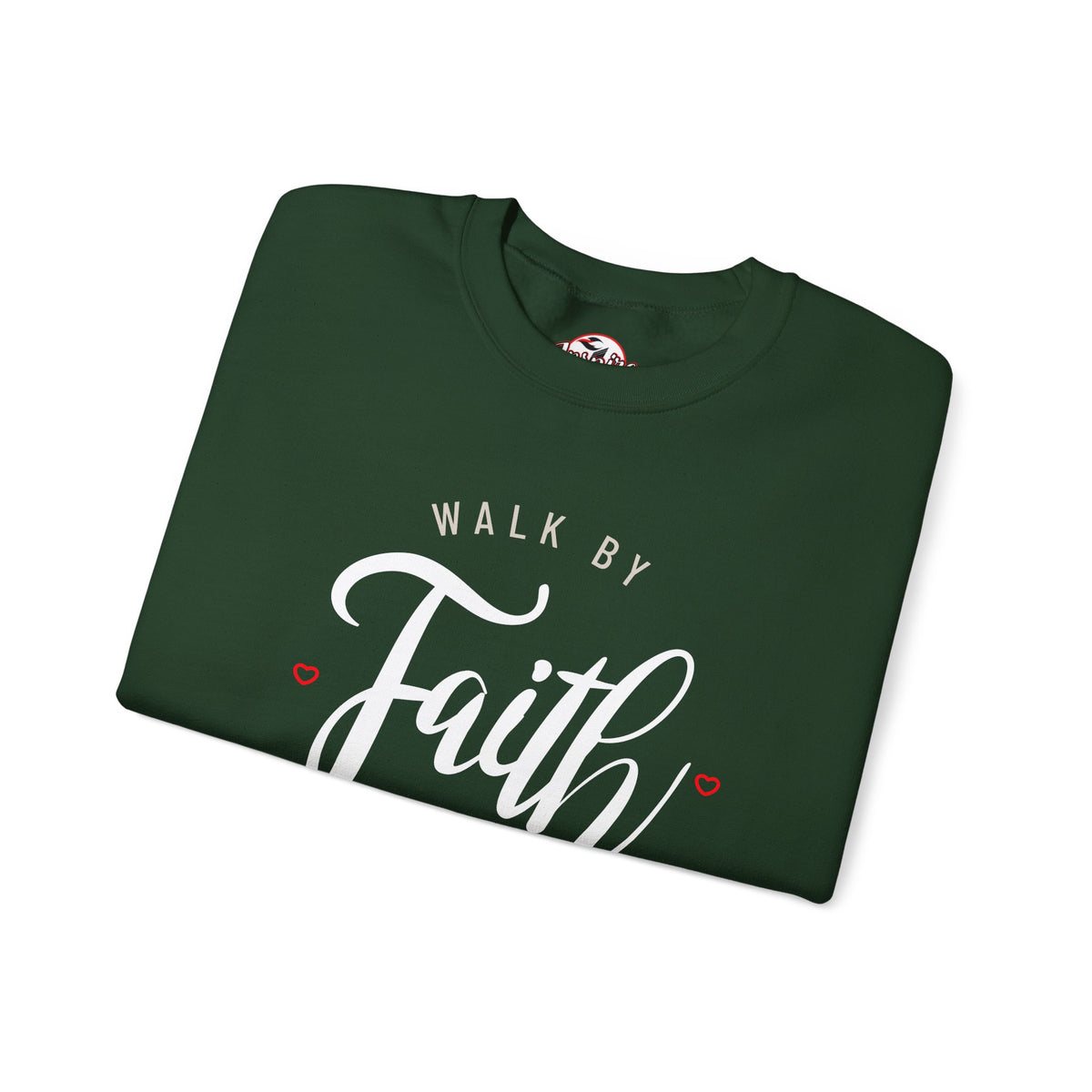 "Walk by Faith, Not by Sight" Motivational Pullover Crewneck Sweatshirt