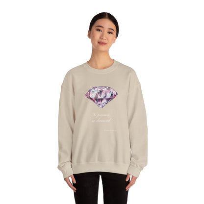 "No Pressure, No Diamond" Inspirational Crewneck Sweatshirt