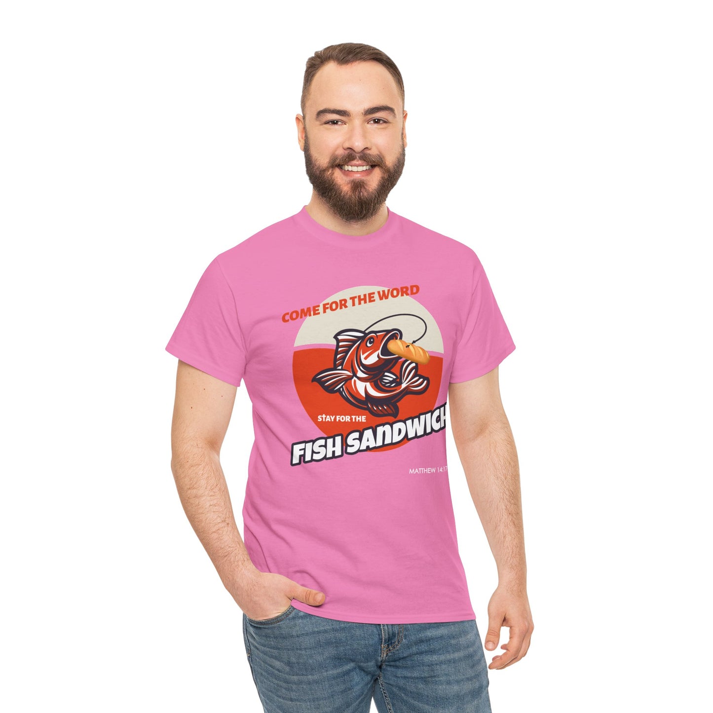 "Come for the Word" Fish Sandwich Graphic T-Shirt