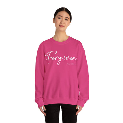 "Forgiven" Inspirational Pullover Crewneck Sweatshirt
