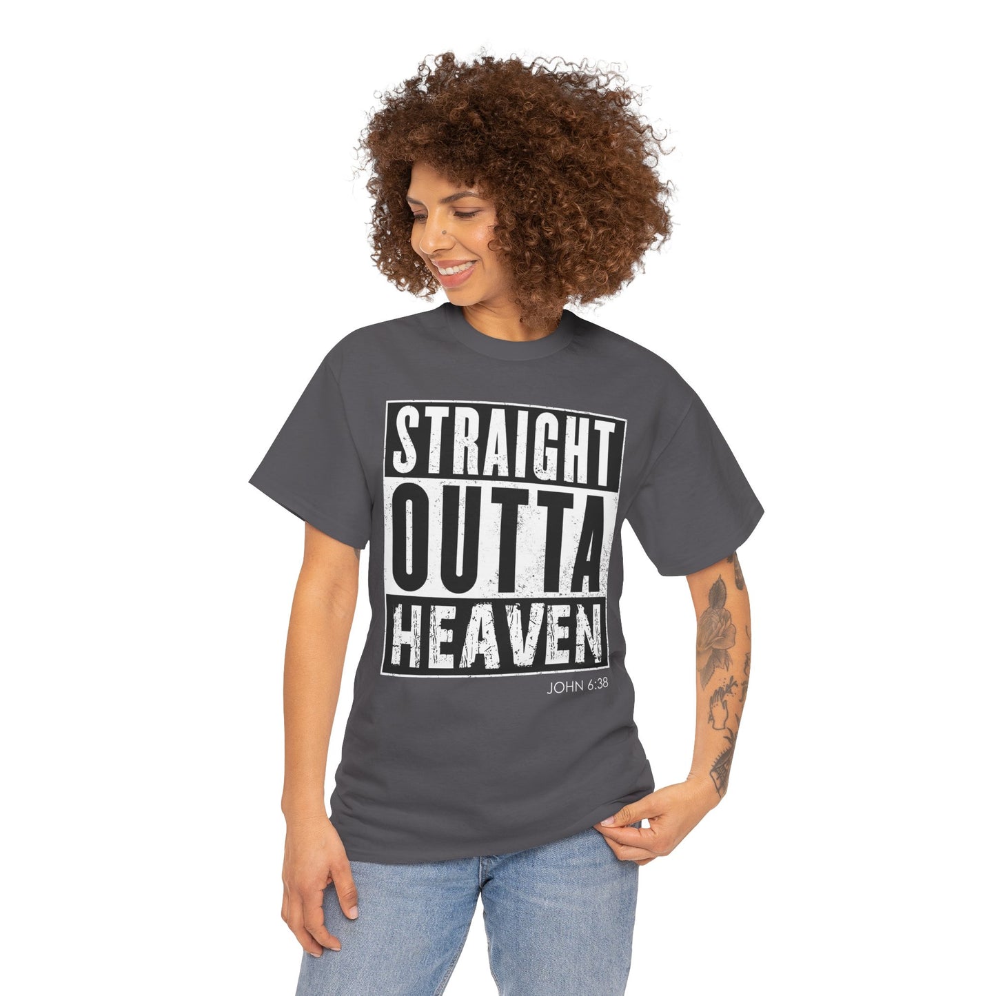 Straight Outta Heaven Unisex Inspirational Graphic T-Shirt
