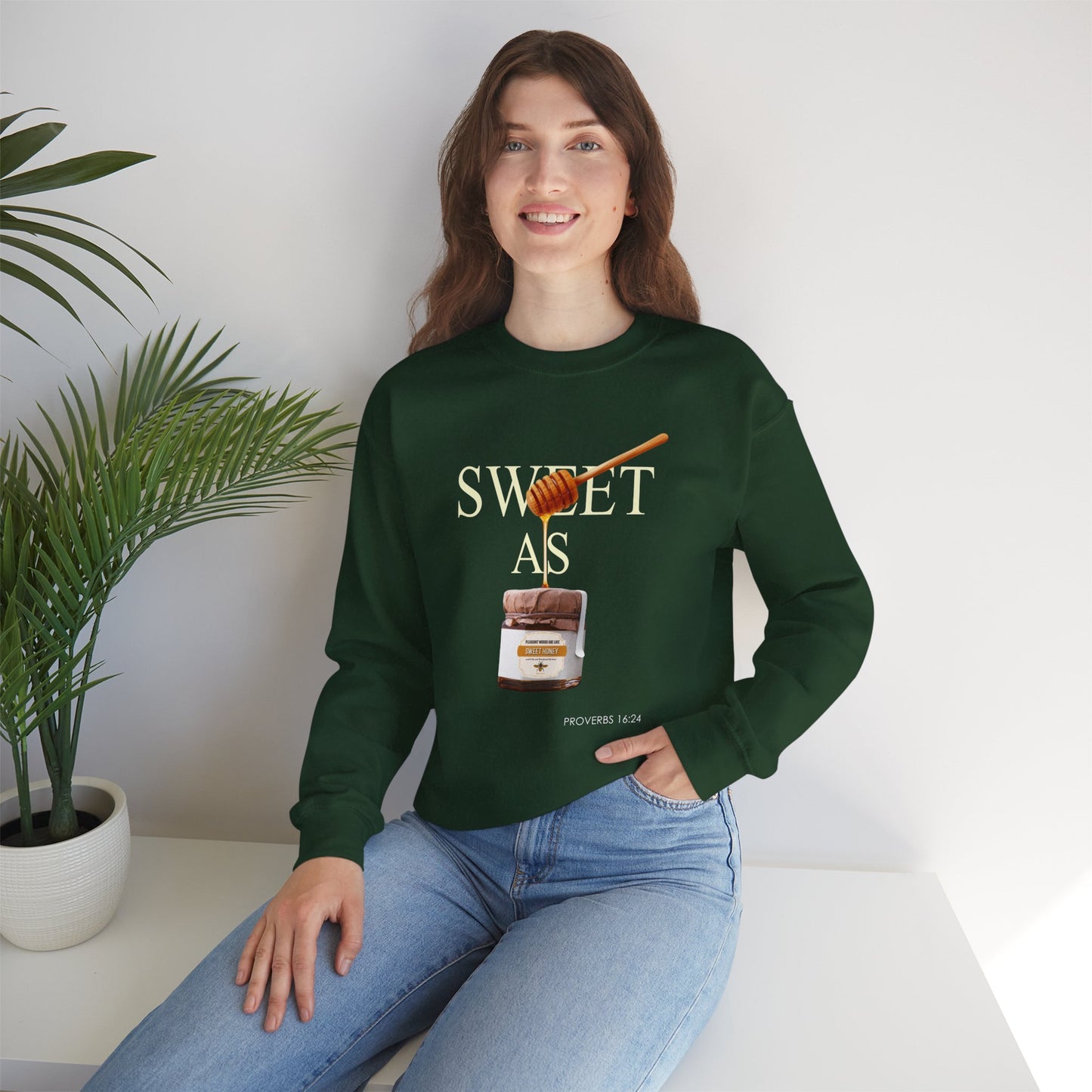 "Pleasant Words" Women's Inspirational Crewneck Sweatshirt