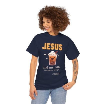 “Jesus and My Latte” Faith & Coffee Unisex Graphic Tee