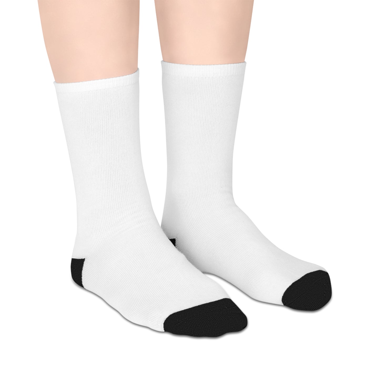 Inspire Wear White Logo Mid-Length Socks