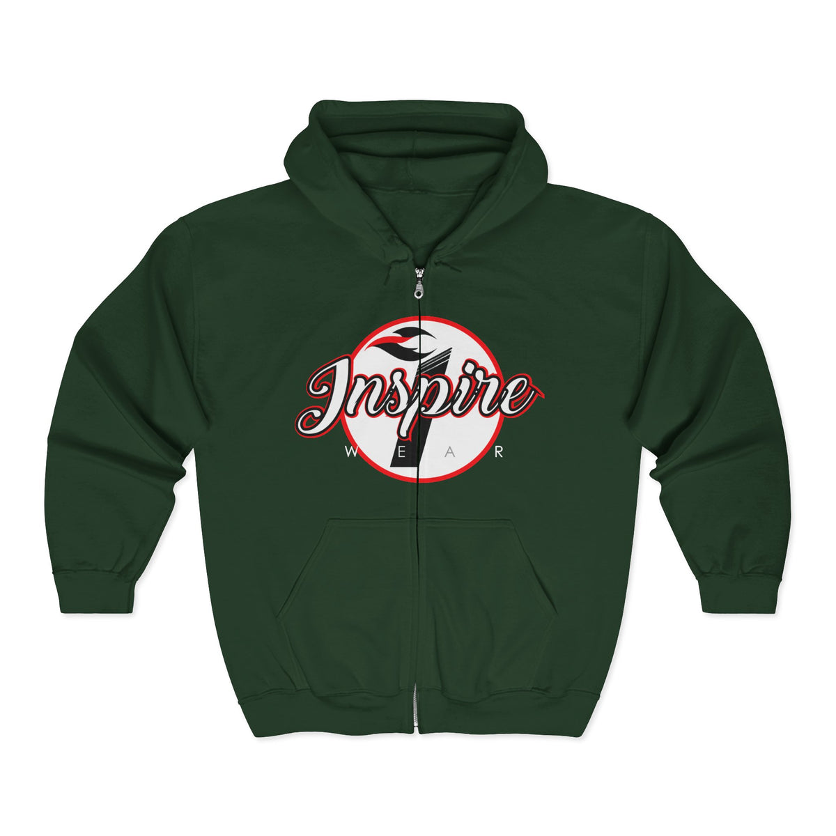 Inspire Logo Motivational Full Zip Hoodie