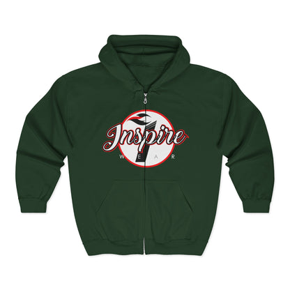 Inspire Logo Motivational Full Zip Hoodie