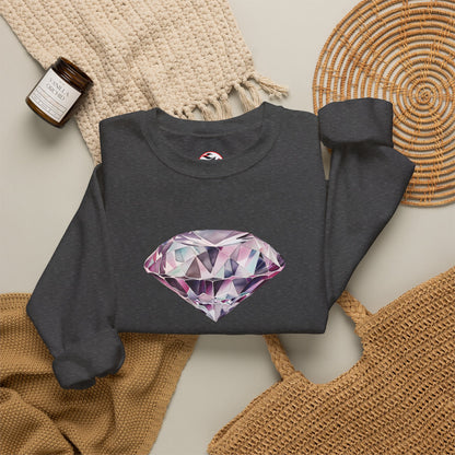 "No Pressure, No Diamond" Inspirational Crewneck Sweatshirt