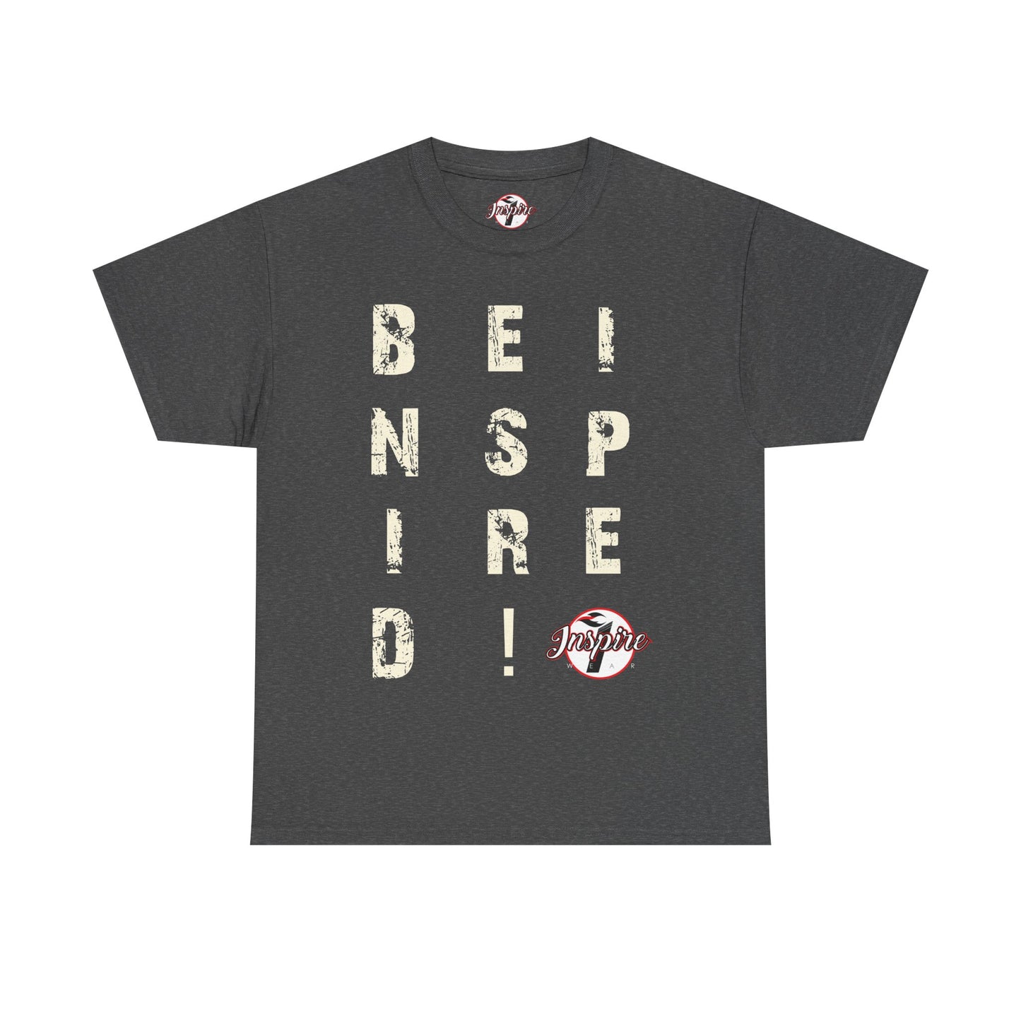 "Be Inspired" Motivational Vertical Graphic T-Shirt