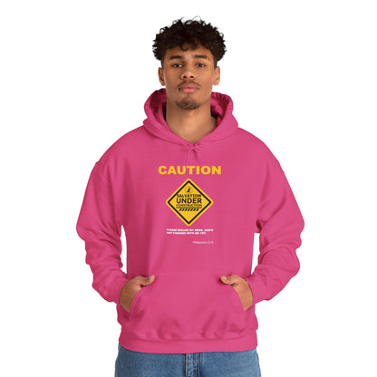 "Caution Salvation Under Construction" Graphic Pullover Hoodie