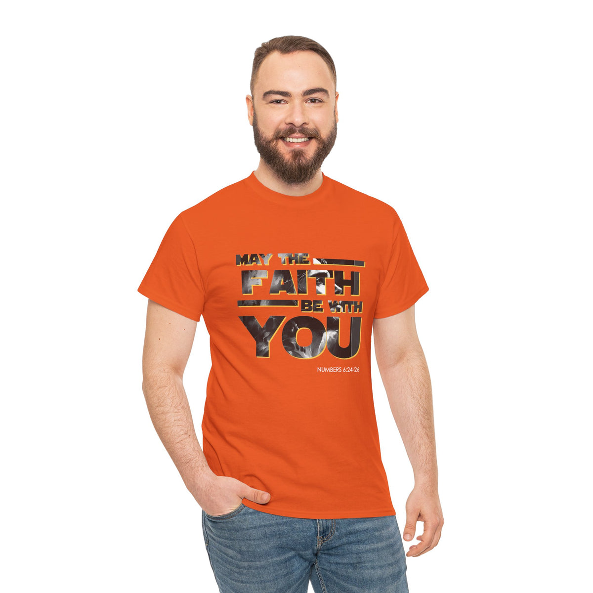 "May The Faith Be With You" Inspirational Graphic T‑Shirt