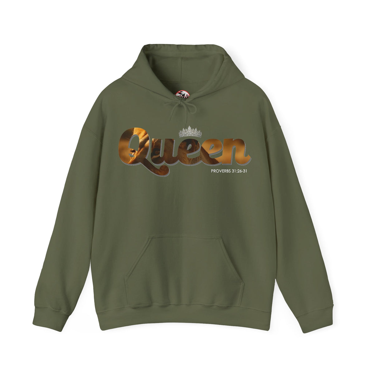 "I am Queen" Womens Affirmation Heavy Blend™ Hooded Sweatshirt