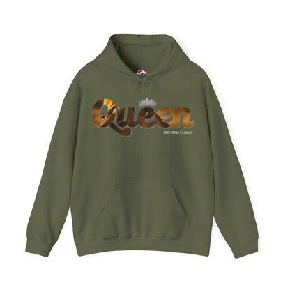 "I am Queen" Womens Affirmation Heavy Blend™ Hooded Sweatshirt