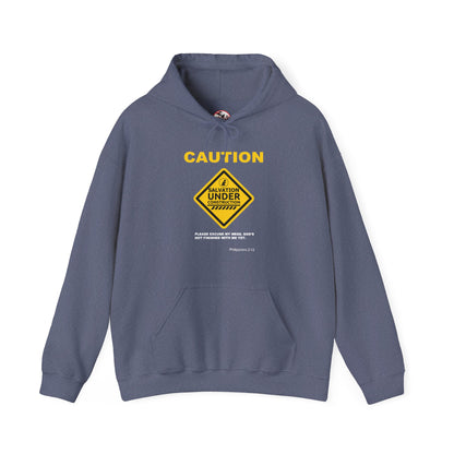 "Caution Salvation Under Construction" Graphic Pullover Hoodie