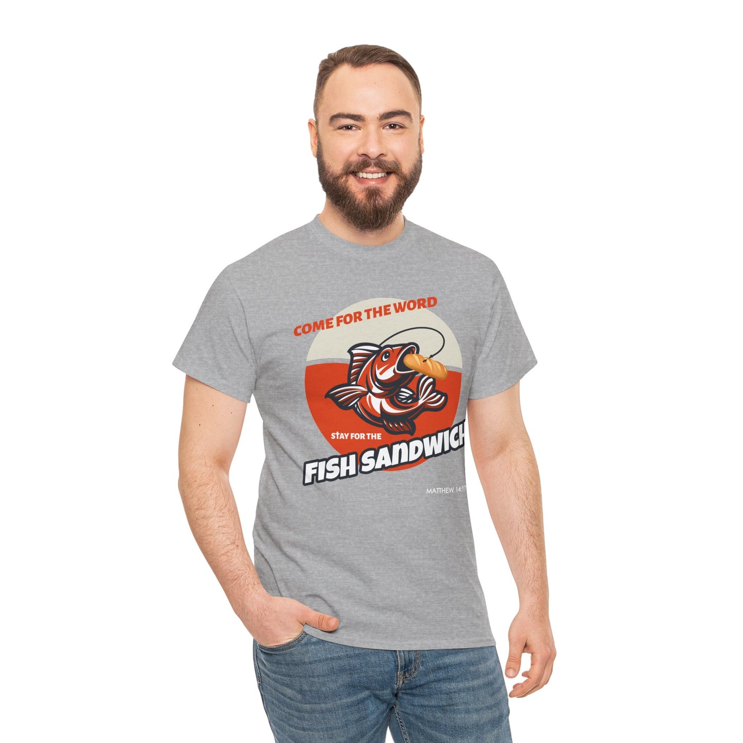 "Come for the Word" Fish Sandwich Graphic T-Shirt