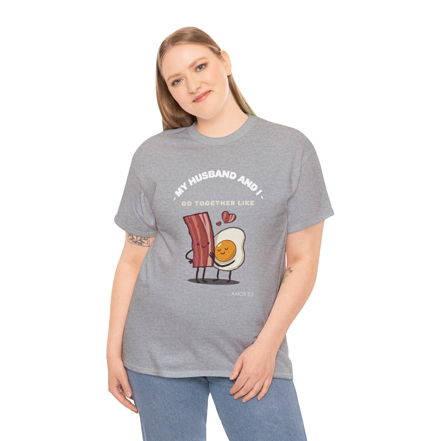 "My Husband and I Go Together Like Bacon & Eggs" Couple Breakfast Graphic Tee