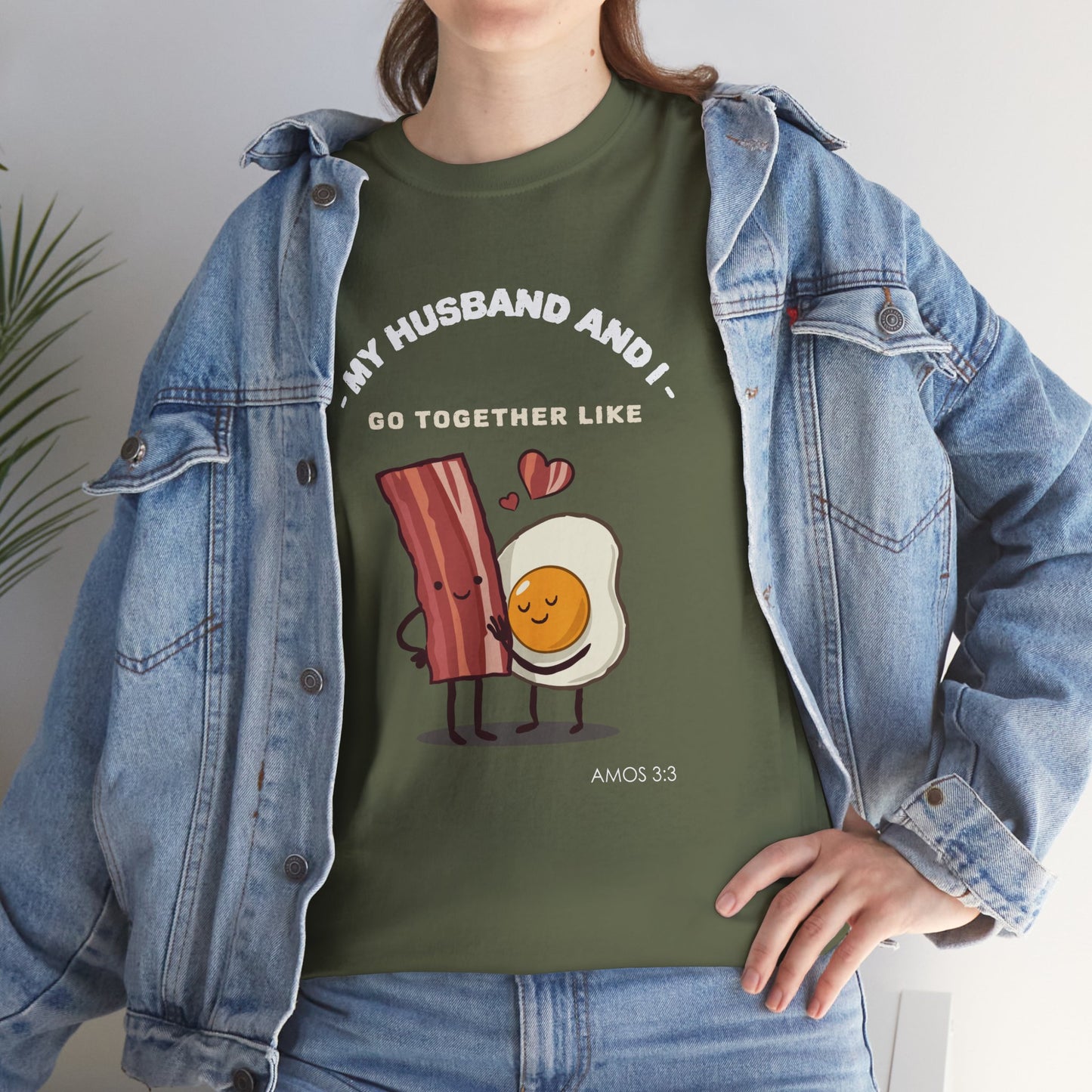 "My Husband and I Go Together Like Bacon & Eggs" Couple Breakfast Graphic Tee