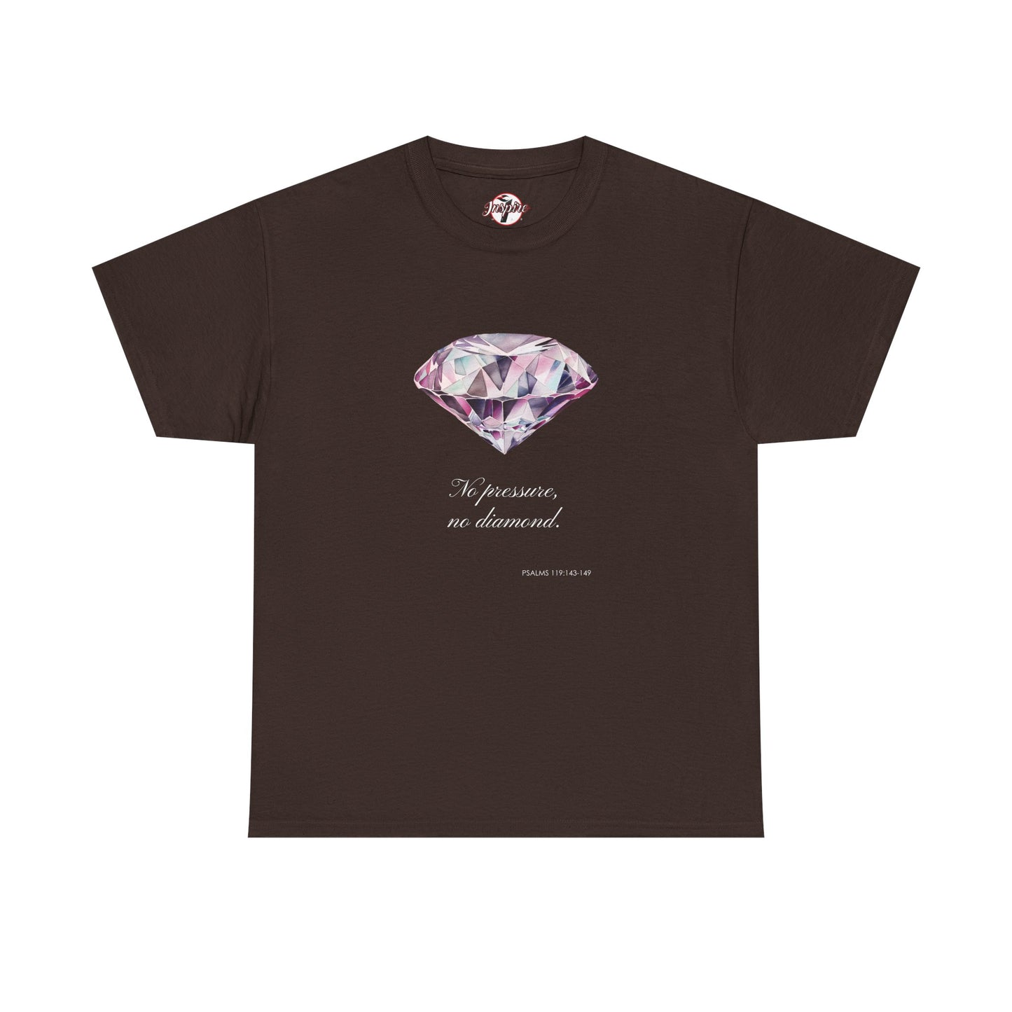 "No Pressure, No Diamond" Women's Inspirational Graphic T-Shirt
