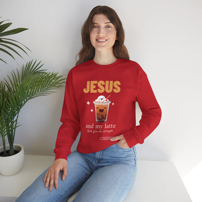 "Jesus and My Latte" Crewneck Sweatshirt