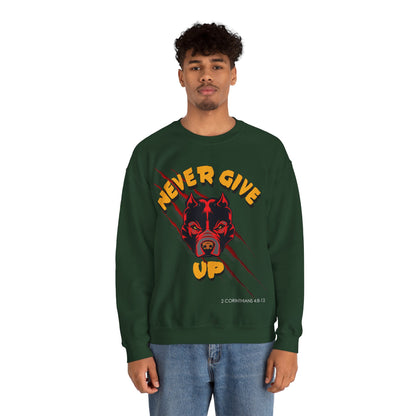 "Never Give Up" Crewneck Sweatshirt