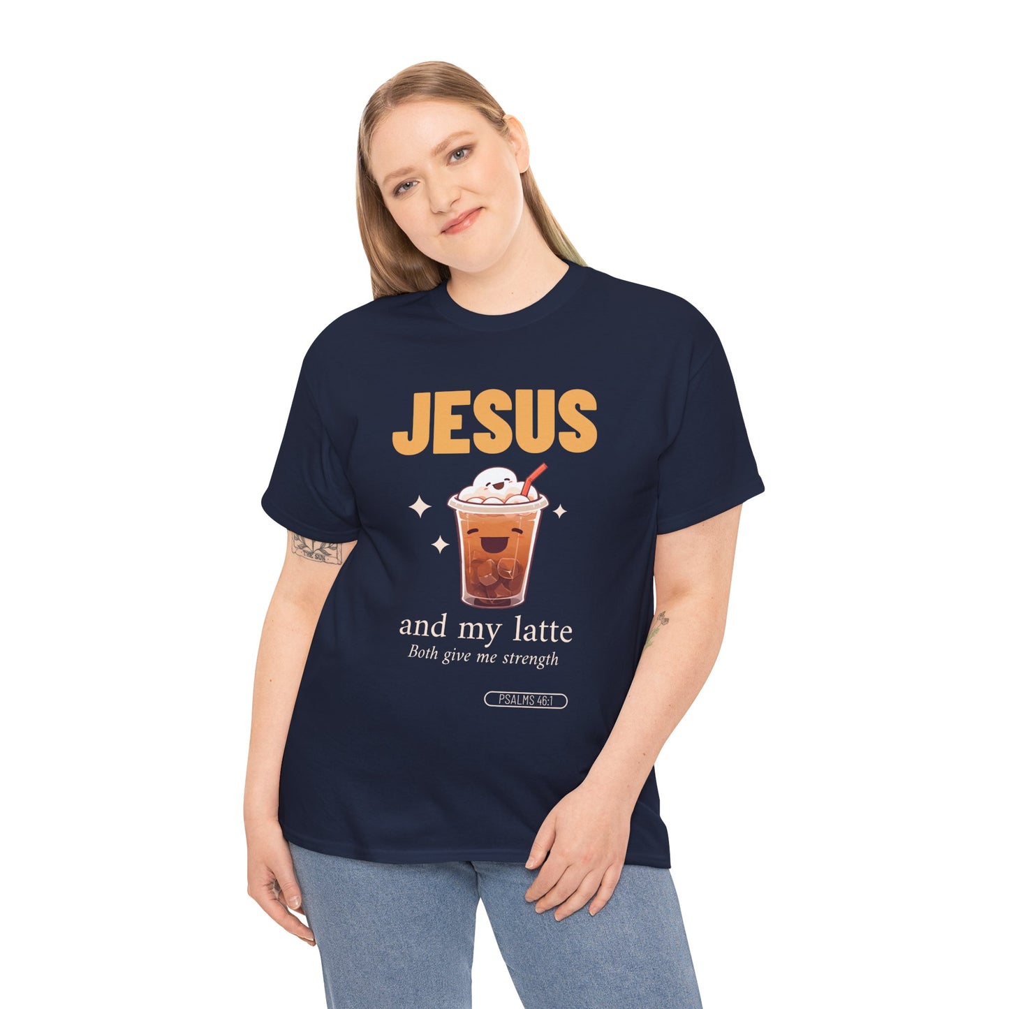 “Jesus and My Latte” Faith & Coffee Unisex Graphic Tee