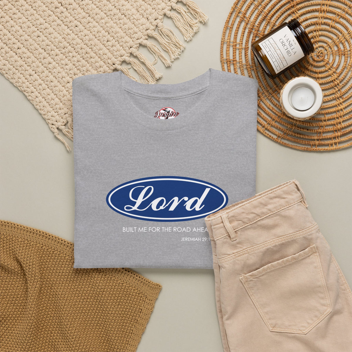 Lord Built Me Inspirational Crewneck T-Shirt
