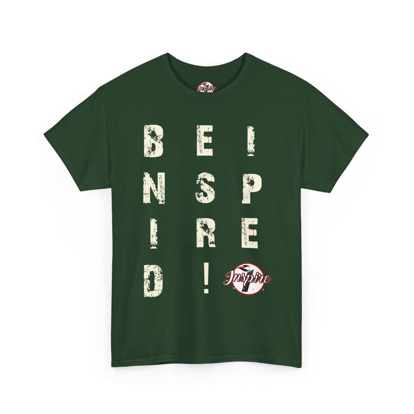 "Be Inspired" Motivational Vertical Graphic T-Shirt