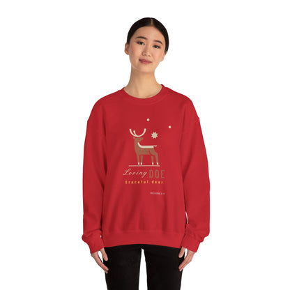 "Loving Doe Graceful Deer" Women's Inspirational Crewneck Sweatshirt