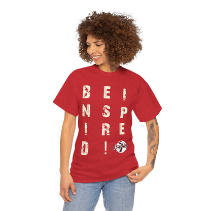 "Be Inspired" Motivational Vertical Graphic T-Shirt