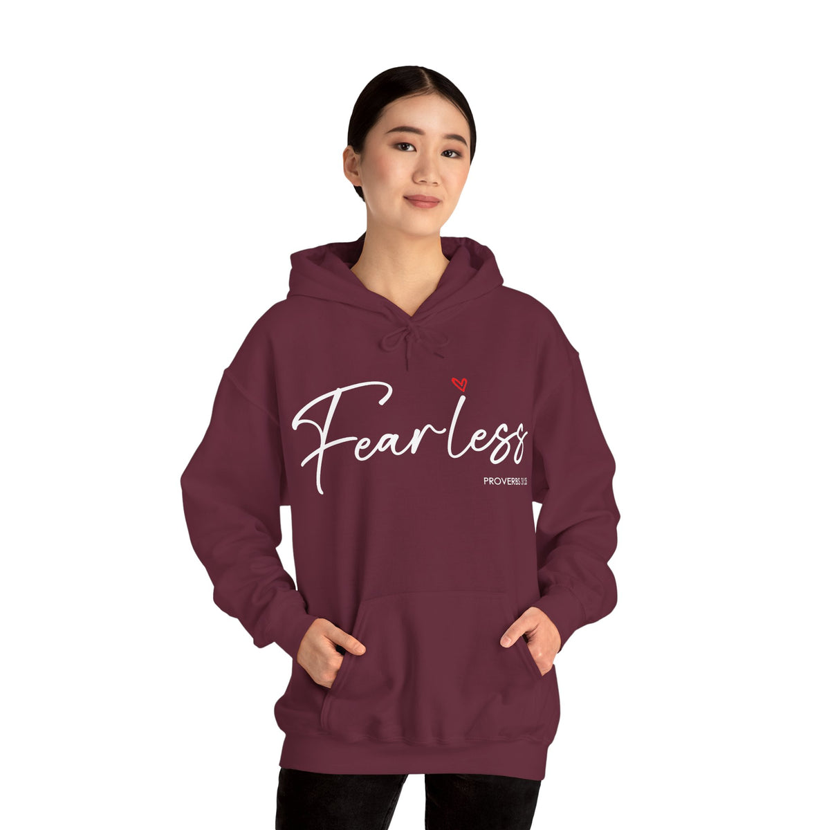 "Fearless" Inspirational Pullover Hoodie