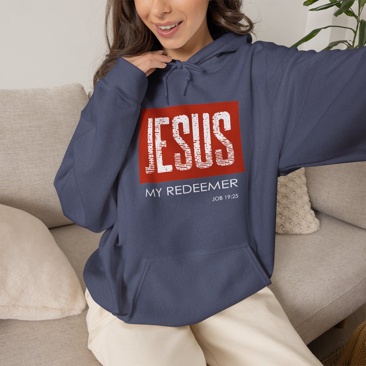 "Jesus My Redeemer" Inspirational Pullover Hoodie