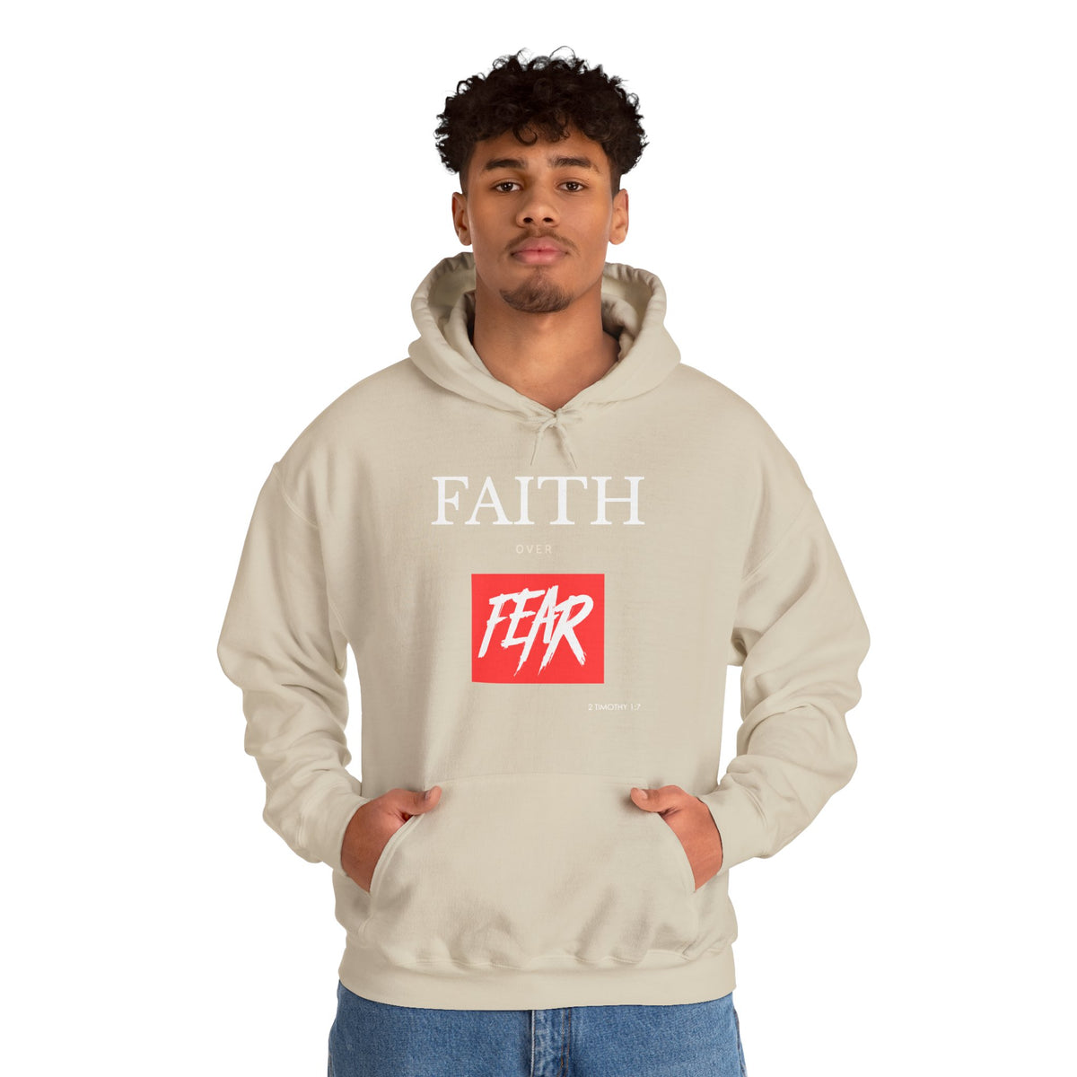 "Faith Over Fear" Inspirational Pullover Hoodie