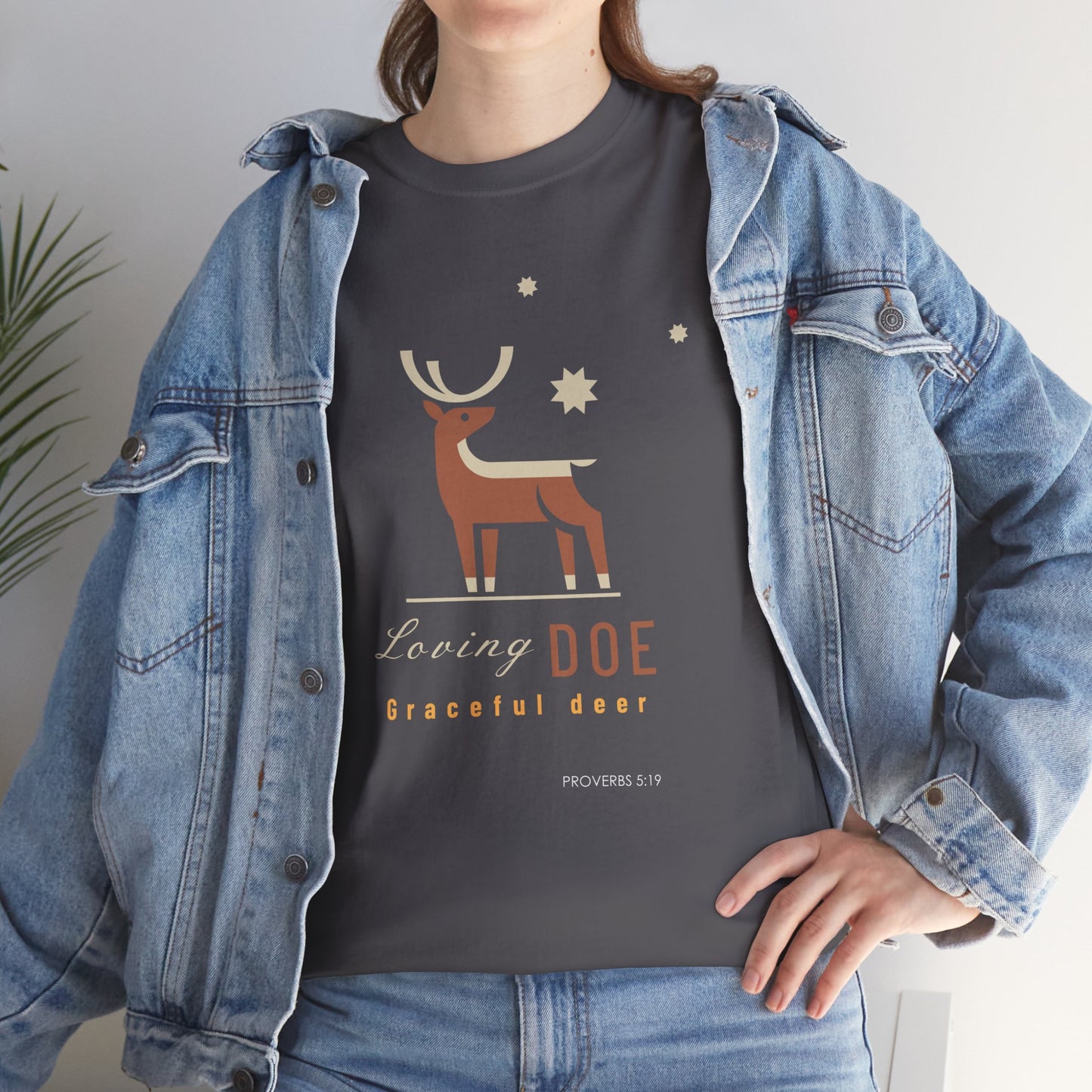 "Loving Doe Graceful Deer" Women's Inspirational Graphic T-Shirt
