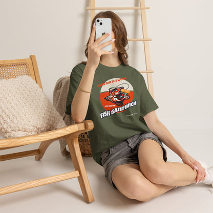"Come for the Word" Fish Sandwich Graphic T-Shirt
