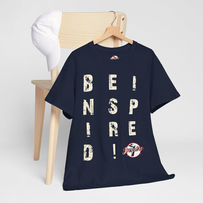 "Be Inspired" Motivational Vertical Graphic T-Shirt