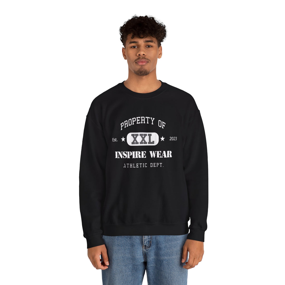 "Property of Inspire Wear" Athletic Crewneck Sweatshirt
