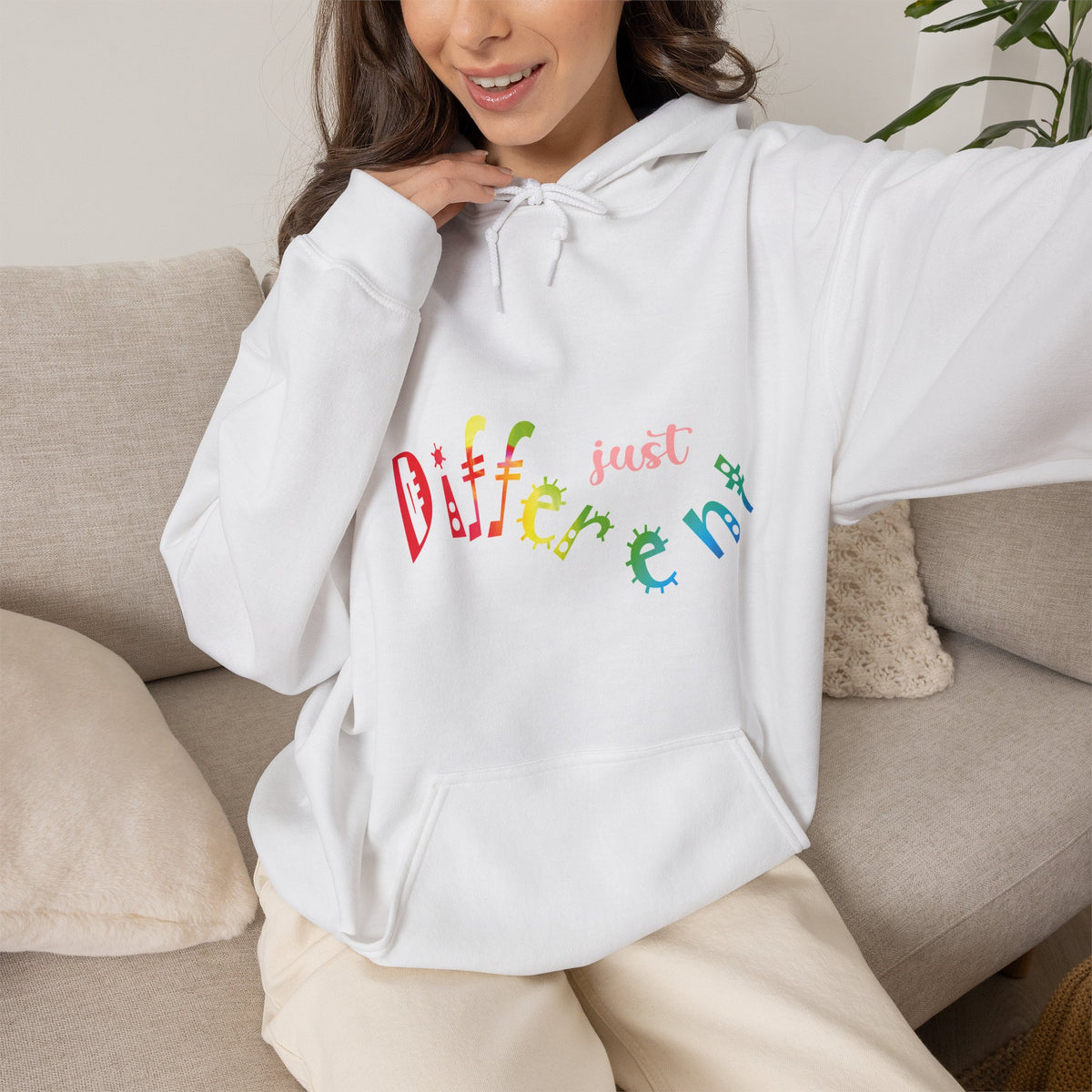 "Not Better, Just Different" Affirmative Pullover Hoodie