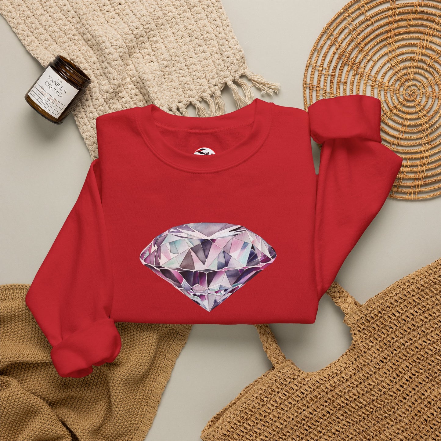 "No Pressure, No Diamond" Inspirational Crewneck Sweatshirt