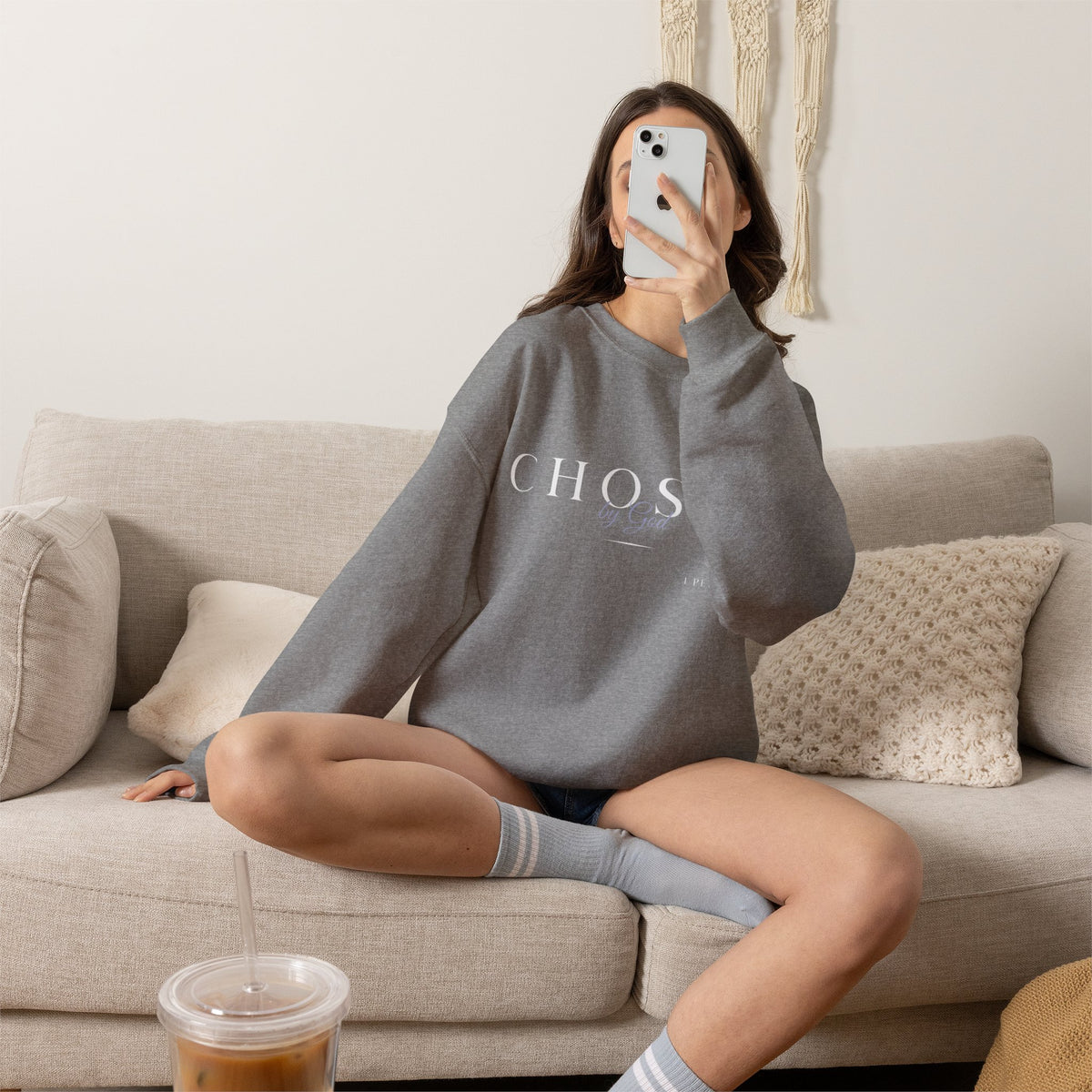 "Chosen by God" Inspirational Crewneck Sweatshirt