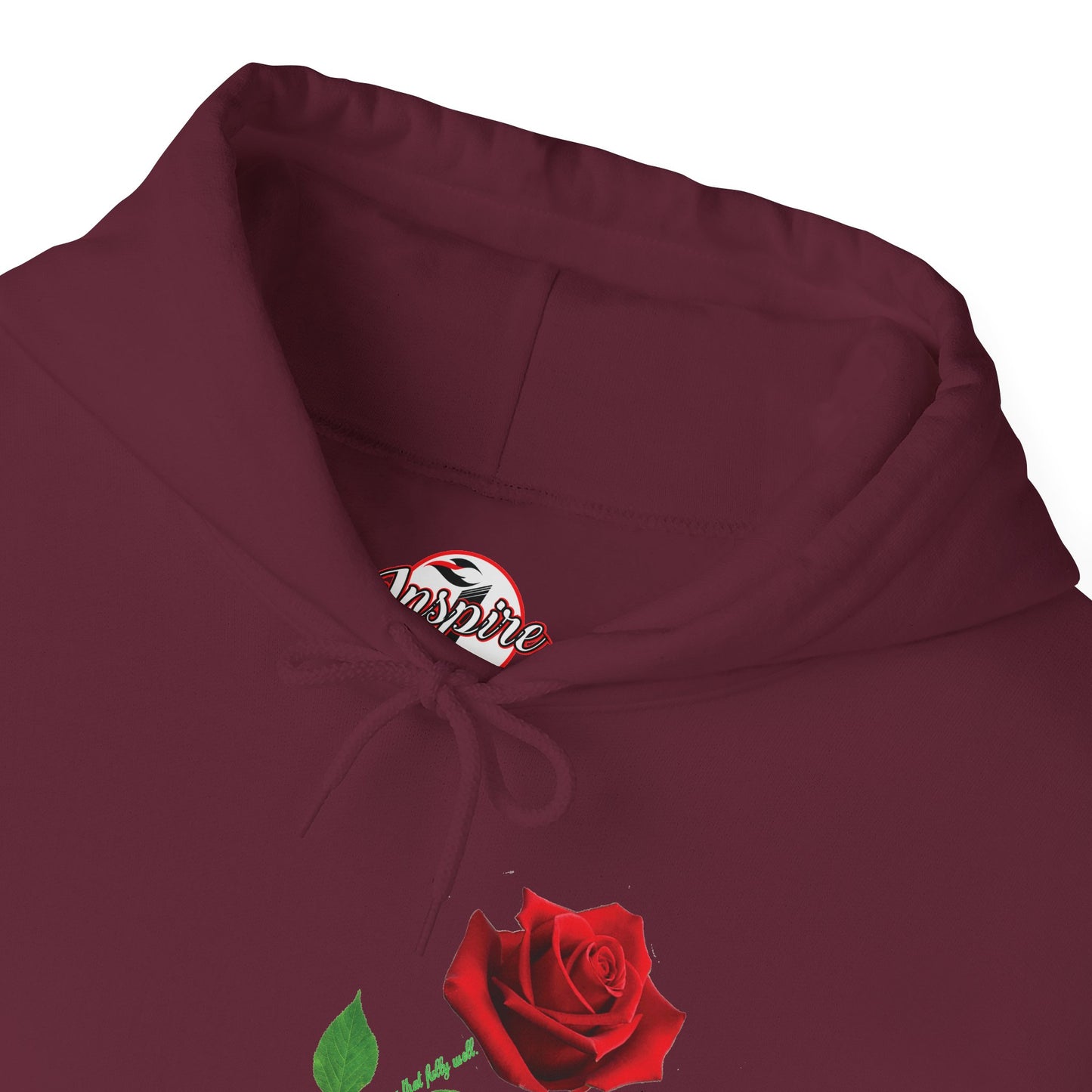"Fearfully and Wonderfully Made" Rose Graphic Pullover Hoodie