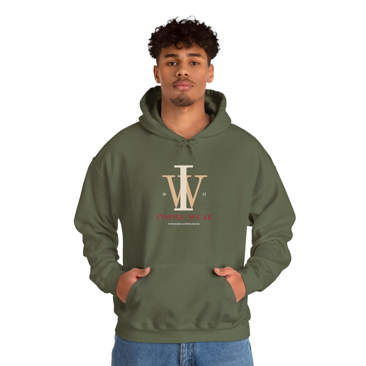 Inspire Wear IW Monogram Logo Pullover Hoodie